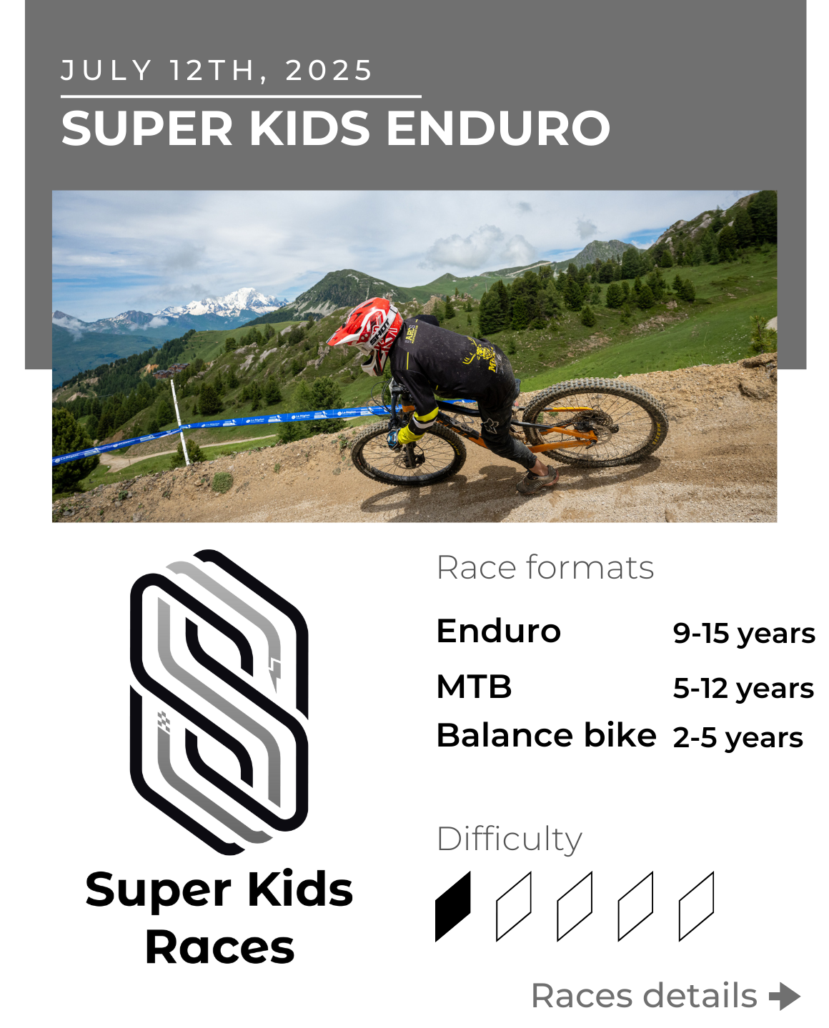 SUPER KIDS RACES  - Juillet 2024 - Savoie 